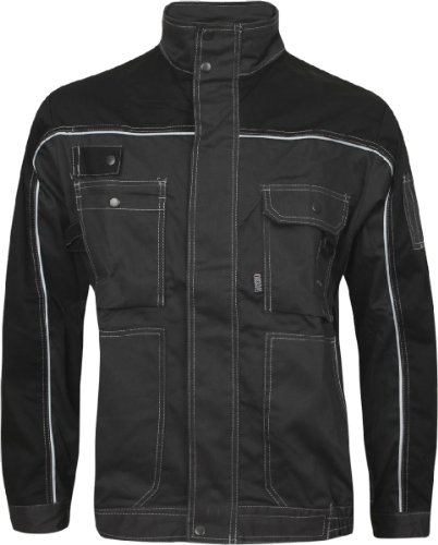 CXS Otakar Herren Arbeitsjacke - Wasserabweisend und Winddicht mit Reflektierenden Nähten Outdoor Schutzjacke Arbeitsbundjacke Bundjacke Cargojacke, Grau/Schwarz, 46 von Orion