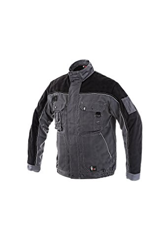 CXS Otakar Herren Arbeitsjacke - Wasserabweisend und Winddicht mit Reflektierenden Nähten Outdoor Schutzjacke Arbeitsbundjacke Bundjacke Cargojacke, Grau/Schwarz, 52 von Orion