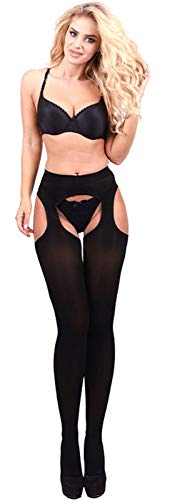 Orirose Mikrofaser 60 STRIPPANTY Strumpfhose OFFEN im Schritt Strapsstrumpfhose S-L (L/XL) von Orirose