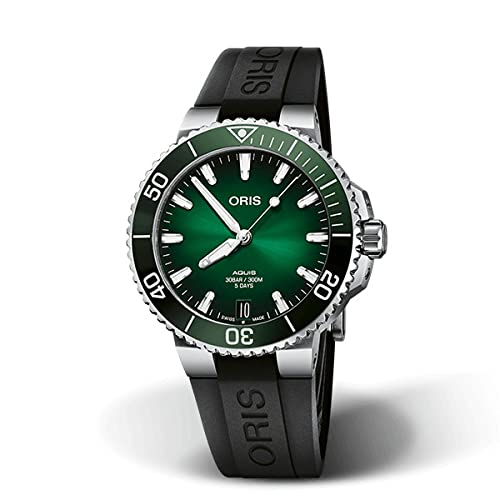 Oris Aquis Date Caliber 400 41.5mm AQUIS DATE Herren Automatik Taucher Kautschuk Zifferblatt grün grün 01 400 7769 4157-07 4 22 74FC Grün Grün Grün von Oris