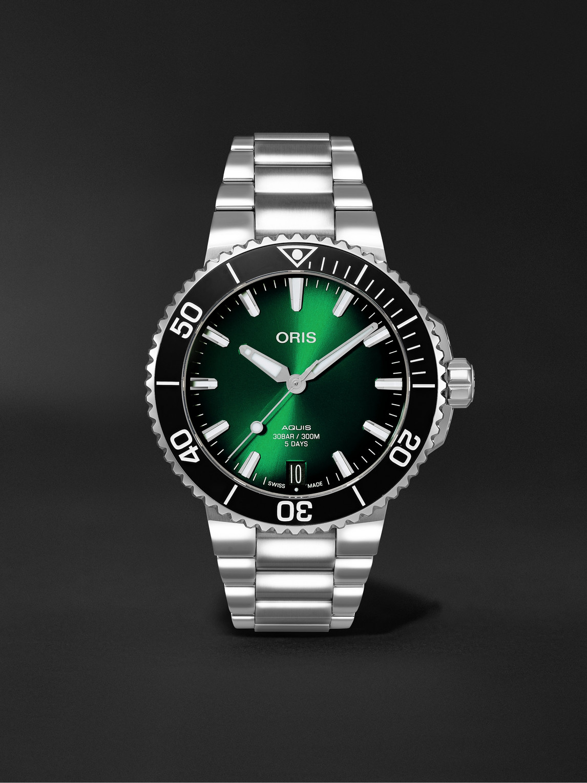 Oris - Aquis Date Calibre 400 Automatic 43.5mm Stainless Steel Watch, Ref. No. 01 400 7769 4157-07 8 22 09PEB - Men - Green Oris - Aquis Date Calibre 400 Automatic 43.5mm Stainless Steel Watch, Ref. No. 01 400 7769 4157-07 8 22 09PEB - Men - Green von Oris