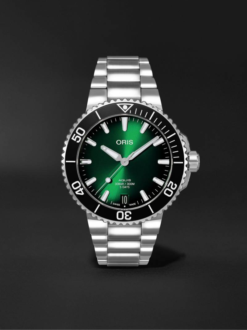 Oris - Aquis Date Calibre 400 Automatic 43.5mm Stainless Steel Watch, Ref. No. 01 400 7769 4157-07 8 22 09PEB - Men - Green von Oris