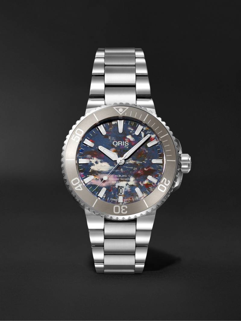 Oris - Aquis Date Upcycle Automatic 41.5mm Stainless Steel Watch, Ref. No. 01 733 7766 4150-Set - Men - Blue von Oris