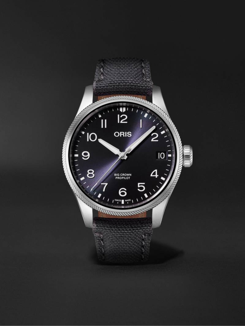 Oris - Big Crown ProPilot Big Date Automatic 41mm Stainless Steel and Canvas Watch, Ref. No. 01 751 7761 4065-07 3 20 05LC - Men - Black von Oris