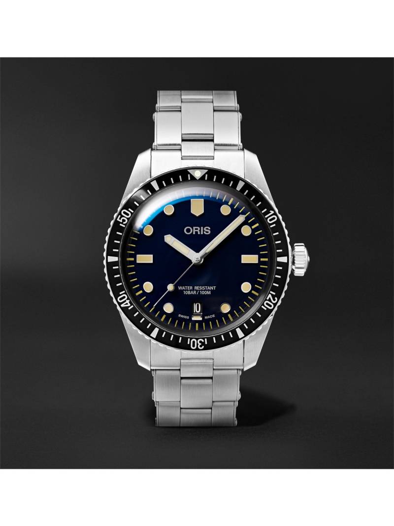 Oris - Divers Sixty-Five Automatic 40mm Stainless Steel Watch, Ref. No. 01 733 7707 4055-07 8 20 18 - Men - Blue von Oris