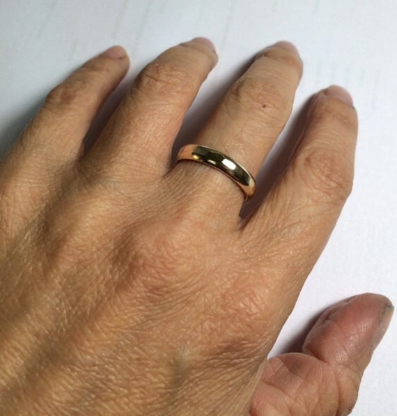 4 Mm Gehämmert Eheringe 9K Goldring, Unisex Ehering von OritNaar