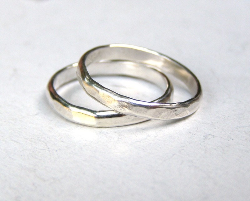Ehering Set 3mm, Set, Sterling Ring Ringe, Trauringe, Trauringe von OritNaar