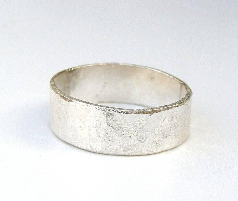 Silber Ehering 8 Mm, 925 Sterling Ring, Umweltfreundlich, Nachhaltig, Handgemachter Ehering, Ring Auf Bestellung von OritNaar