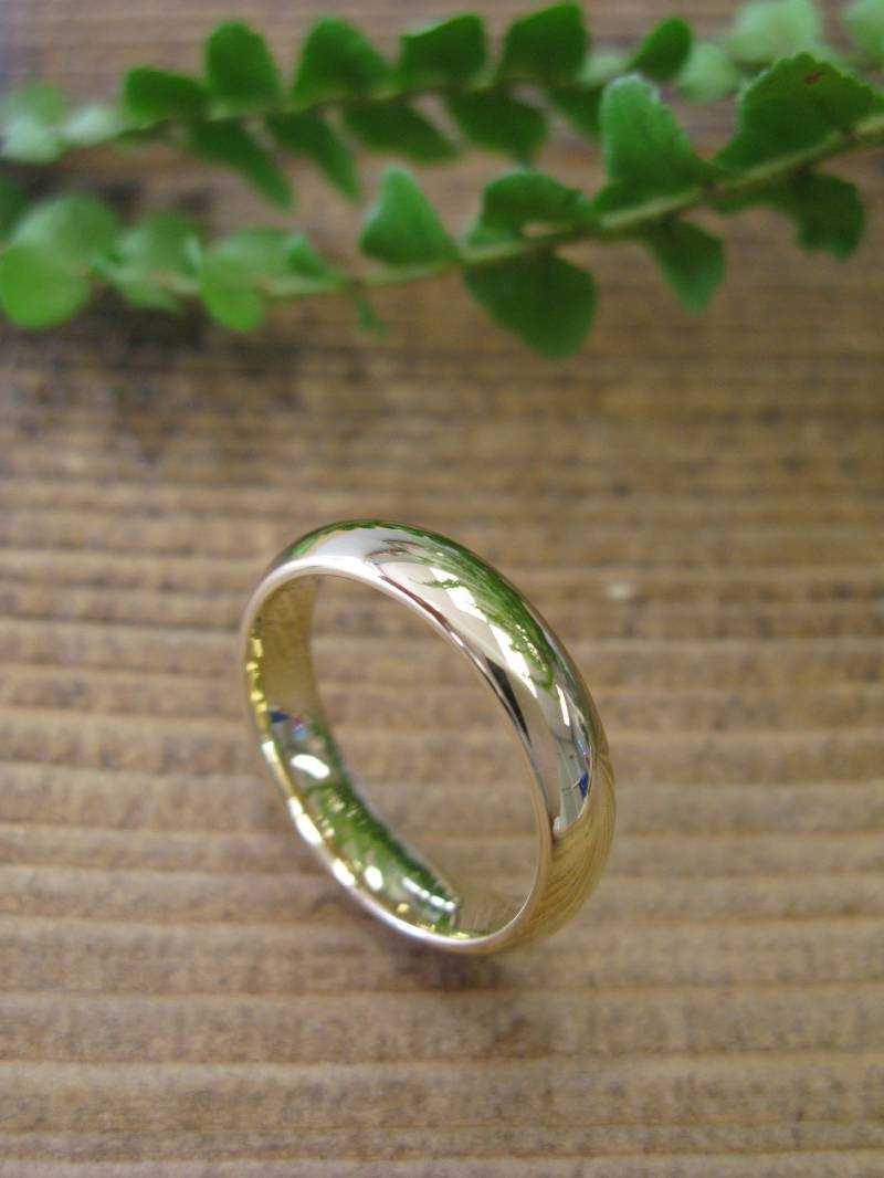 9 Karat Gelbgold Ehering - 5 Mm D-Form Ring von OrlaJamesStudio