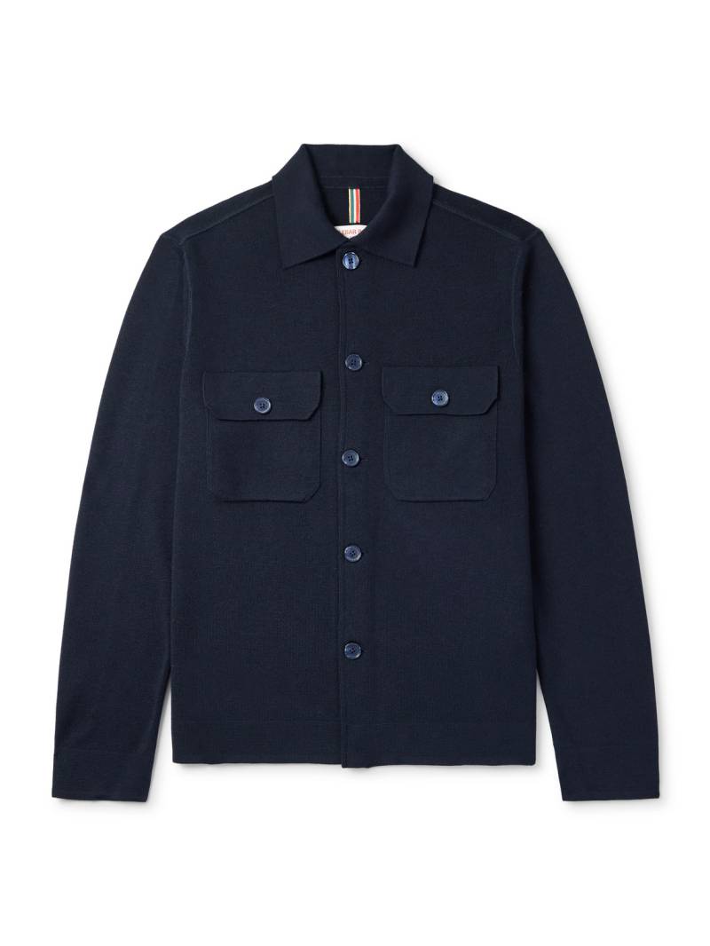 Orlebar Brown - Brigg Merino Wool Shirt Jacket - Men - Blue - L von Orlebar Brown