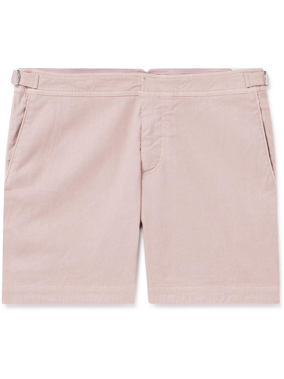 Orlebar Brown - Bulldog Straight-Leg Linen and Lyocell-Blend Shorts - Men - Pink - UK/US 32 von Orlebar Brown