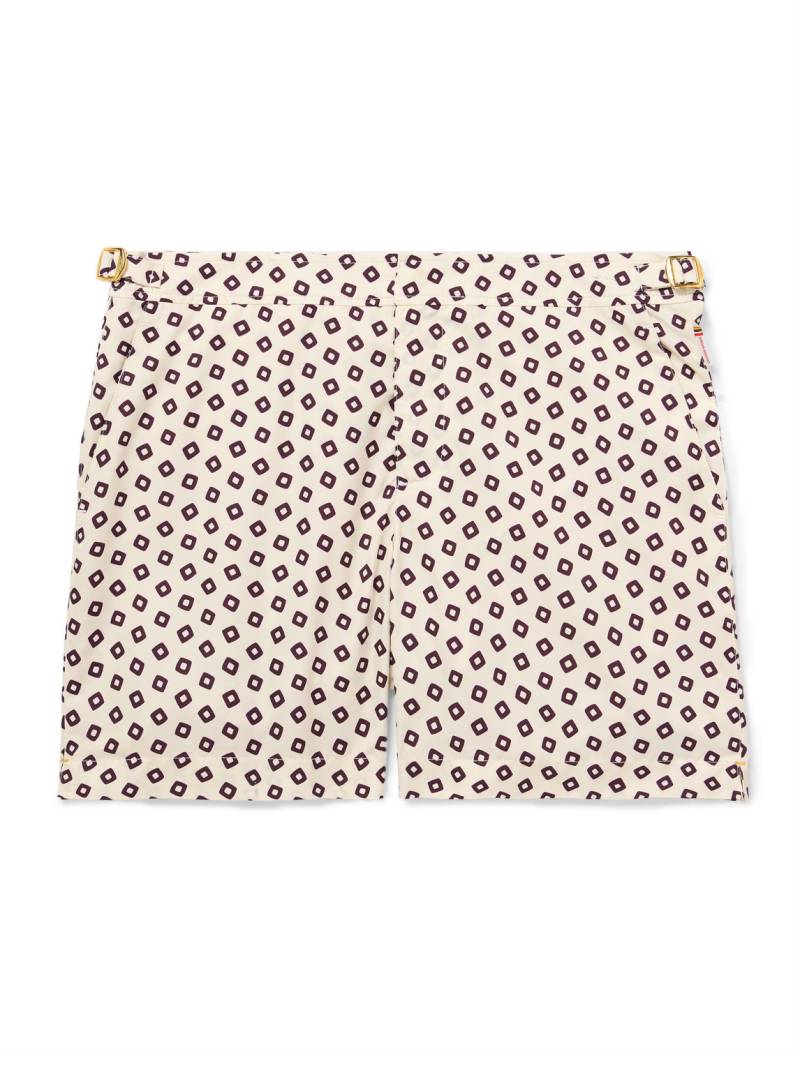 Orlebar Brown - Bulldog Straight-Leg Mid-Length Printed Recycled Swim Shorts - Men - Neutrals - UK/US 32 von Orlebar Brown