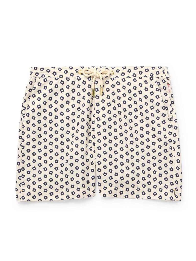 Orlebar Brown - Bulldog Straight-Leg Mid-Length Printed Recycled Swim Shorts - Men - White - UK/US 32 von Orlebar Brown