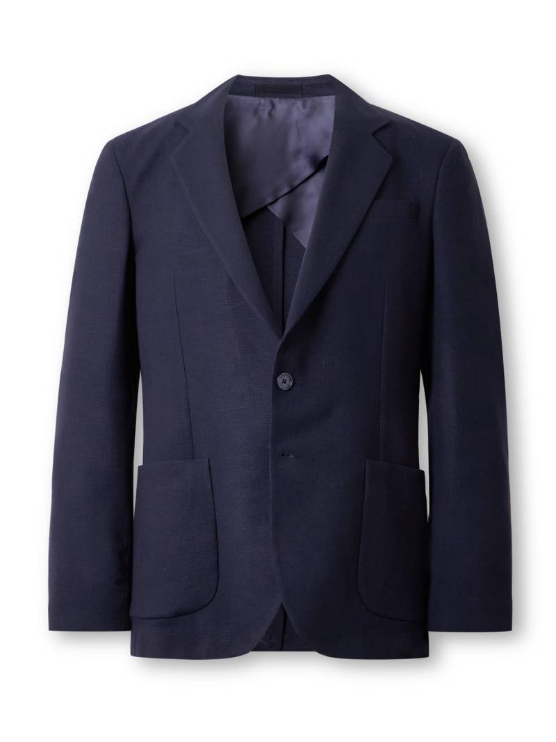 Orlebar Brown - Garret Unstructured Virgin Wool-Piqué Blazer - Men - Blue - XXL von Orlebar Brown