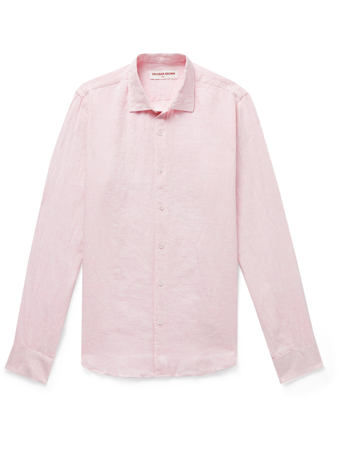 Orlebar Brown - Giles Linen Shirt - Men - Pink - M von Orlebar Brown