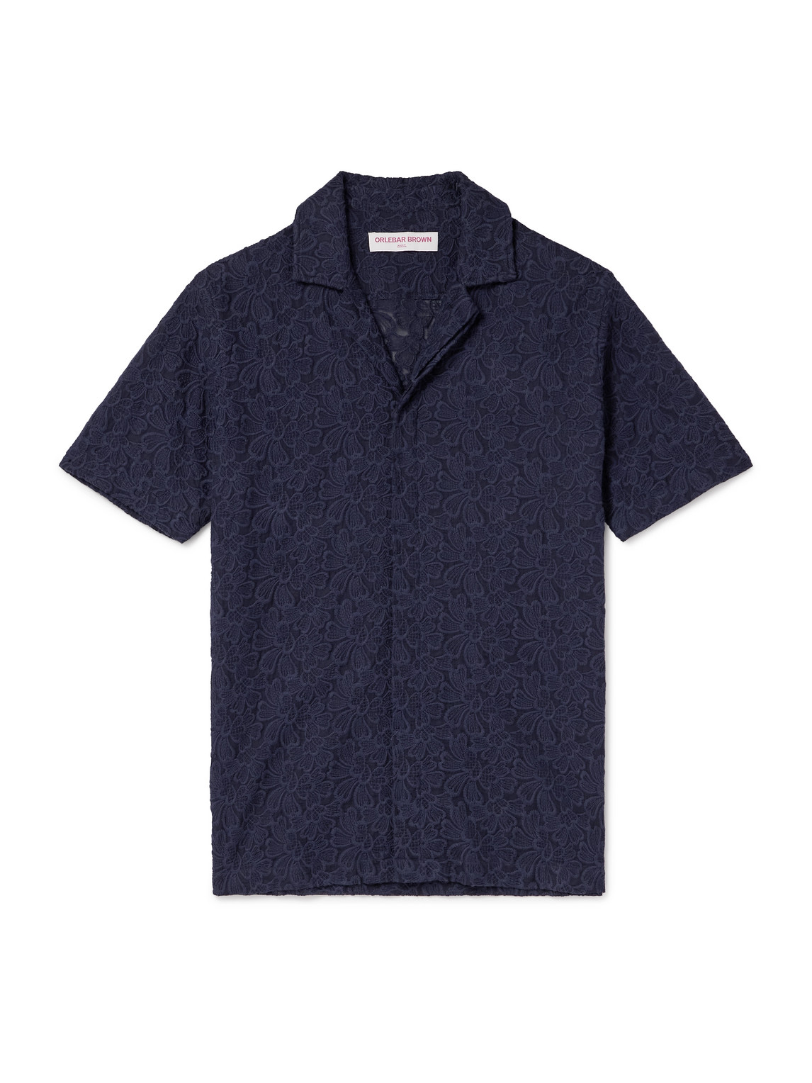 Orlebar Brown - Maitan Camp-Collar Embroidered Cotton Shirt - Men - Blue - M von Orlebar Brown