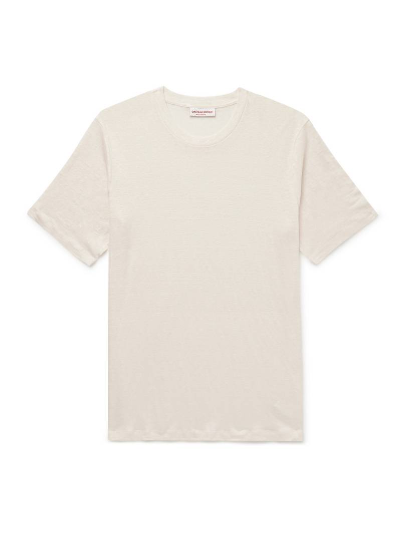 Orlebar Brown - OB Standard Linen-Blend Jersey T-Shirt - Men - Neutrals - XXL von Orlebar Brown