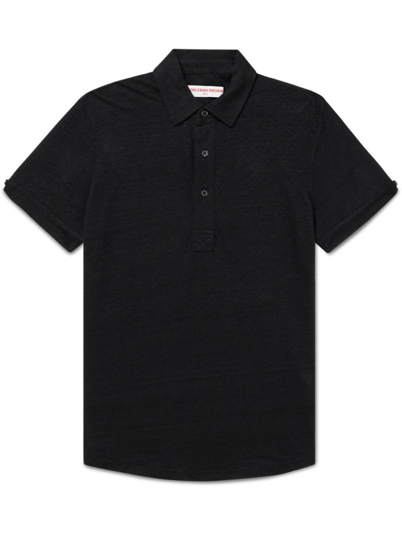 Orlebar Brown - Sebastian Slim-Fit Linen-Jersey Polo Shirt - Men - Black - L Orlebar Brown - Sebastian Slim-Fit Linen-Jersey Polo Shirt - Men - Black - L von Orlebar Brown