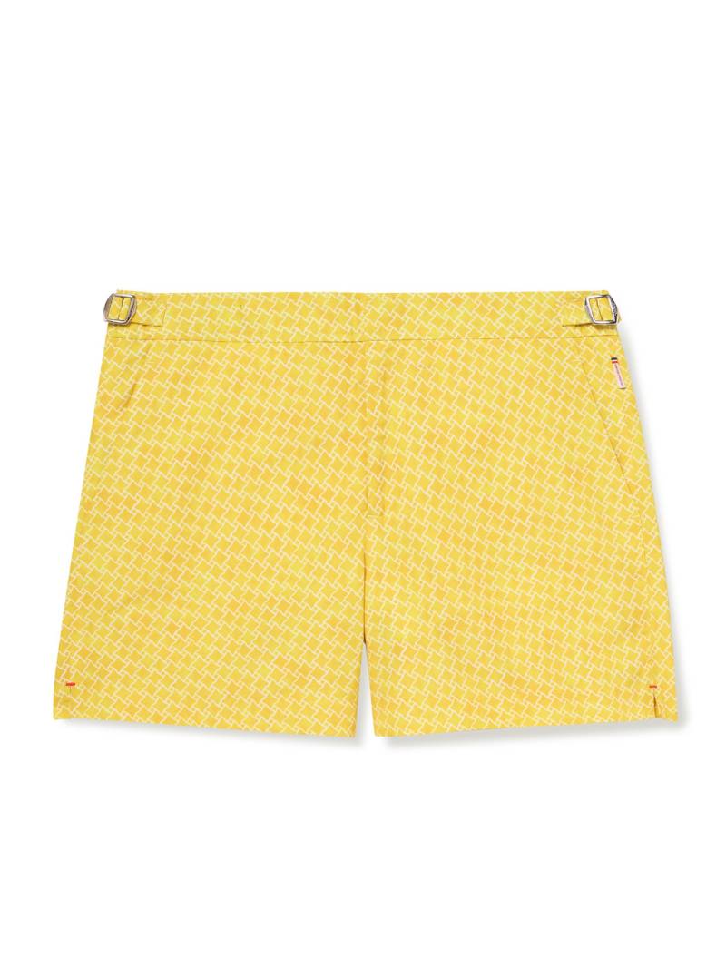 Orlebar Brown - Setter Slim-Fit Mid-Length Printed Recycled Swim Shorts - Men - Yellow - UK/US 32 von Orlebar Brown
