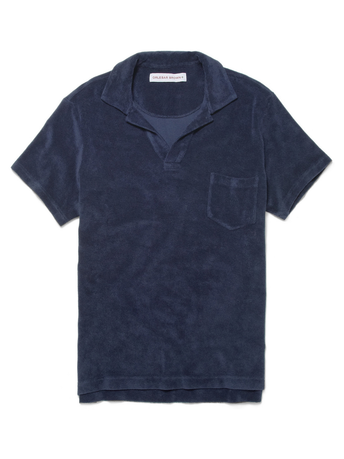 Orlebar Brown - Slim-Fit Camp-Collar Cotton-Terry Polo Shirt - Men - Blue - XL Orlebar Brown - Slim-Fit Camp-Collar Cotton-Terry Polo Shirt - Men - Blue - XL von Orlebar Brown