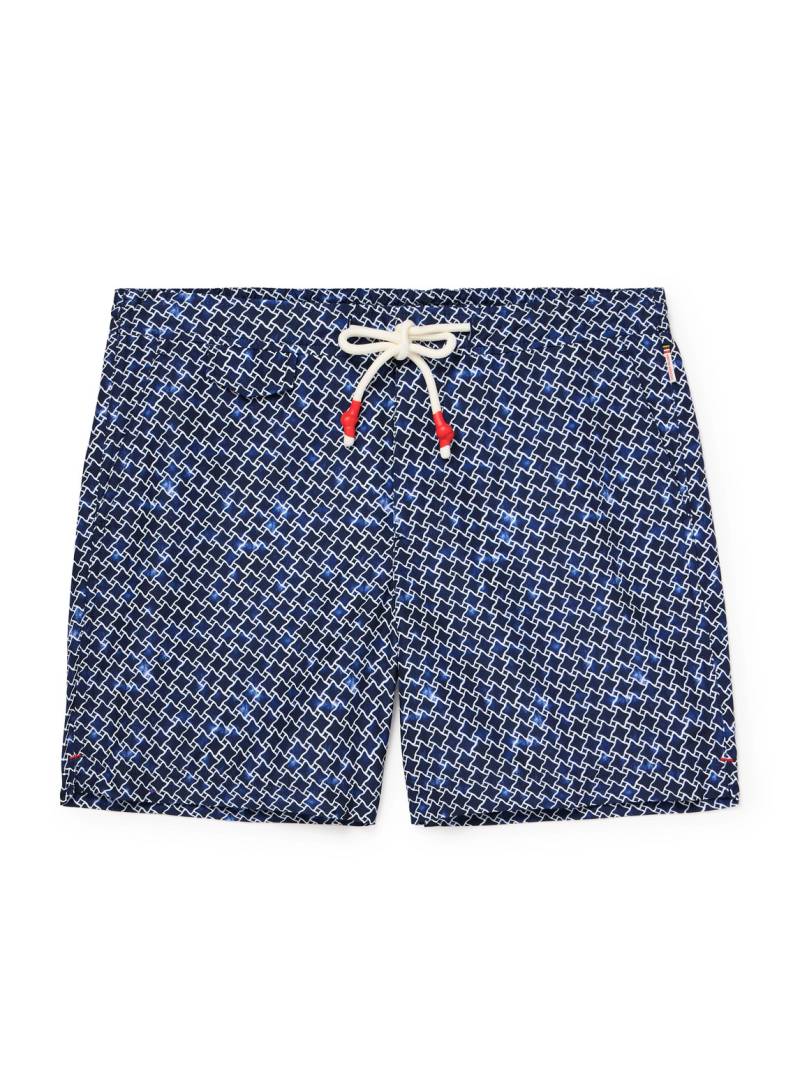 Orlebar Brown - Standard Terrazzo Slim-Fit Mid-Length Printed Recycled Swim Shorts - Men - Blue - UK/US 36 von Orlebar Brown