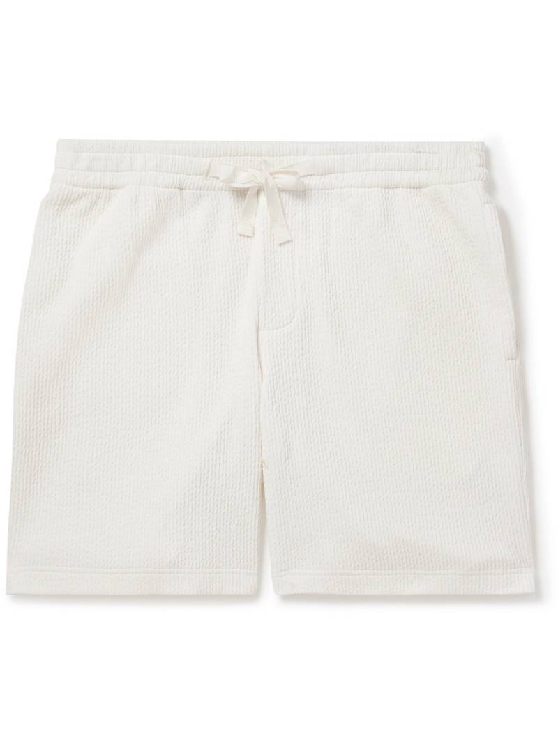 Orlebar Brown - Trevone Straight-Leg Cotton-Blend Seersucker Drawstring Shorts - Men - White - XXL von Orlebar Brown