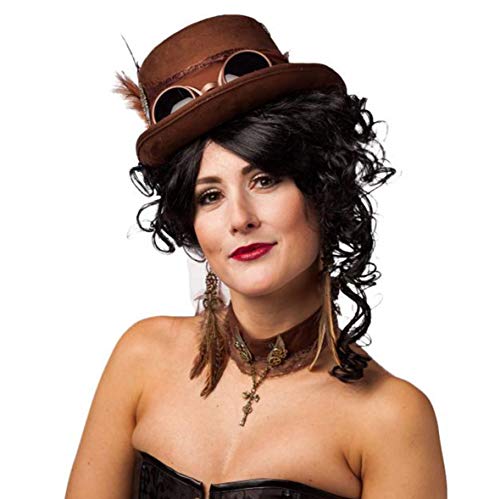 Feder Ohrringe Steampunk Ohrhänger braun Federohrringe Zahnräder Ohrschmuck Pocahontas Federschmuck Mottoparty Ohr Schmuck Accessoires Damen von Orlob