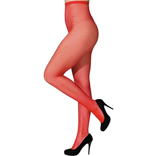 Netzstrumpfhose: Strumpfhose, kleines Netz, 100 % Nylon, Farbe:rot von Orlob