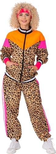 Orlob 80er Jahre Trainingsanzug Leopard Jogginganzug Festival Frau Mottoparty XXL von Orlob