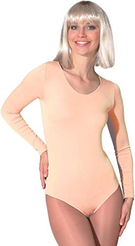 Orlob Fasching Elastischer Langarm-Body für Kinder und Damen Verschiedene Größen Body Champagner Karneval (XXL/3XL) von Orlob