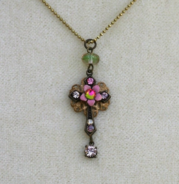 Mehr Farben, Bridgerton, Mini, Kreuz Halskette Orly Zeelon - Die Filigrane Rosette Anhänger Und Kette von OrlyZeelon