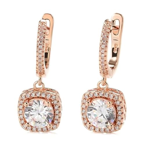 Ohrringe Ohrhänger Creole 585 RG Rosegold Rotgold mit Zirkonia Edelstein- 10 von Orna Micare