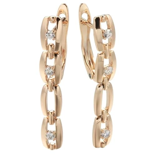 Ohrringe Ohrhänger Creole 585 RG Rosegold Rotgold mit Zirkonia Edelstein- 26 von Orna Micare