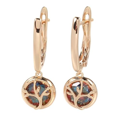 Ohrringe Ohrhänger Creole 585 RG Rosegold Rotgold mit Zirkonia Edelstein- 33 von Orna Micare