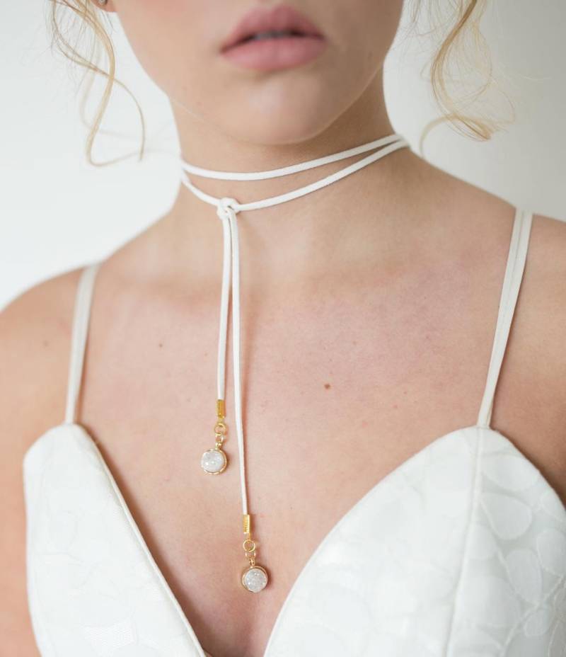 Das Moderne Halsband Druzy Kristallhalskette von Ornaigh