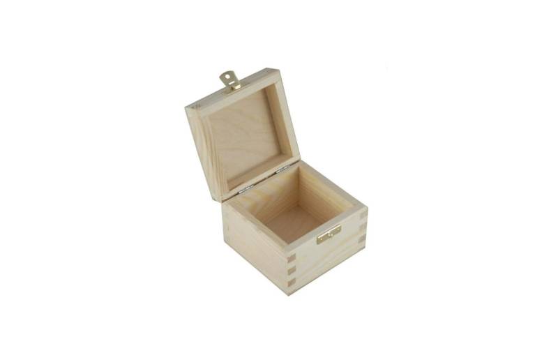 Holz Schatzkästchen Zum Bemalen | 10x10x8 Geschenke Box Holz-Schatulle Schatzkiste Holzkästchen von OrnamentaTua