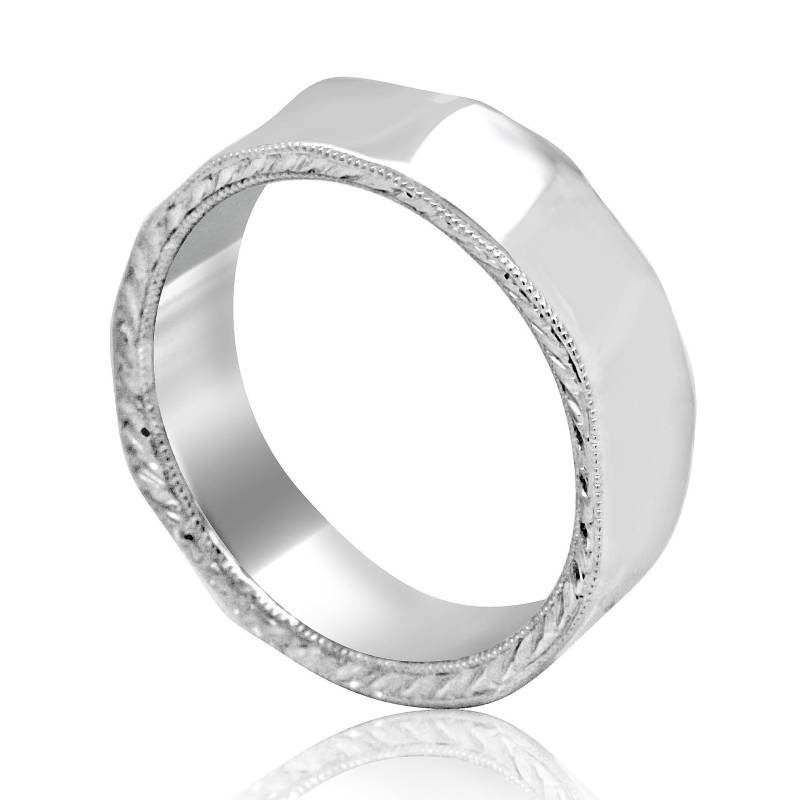 6 Mm Breiter Hammerschlag Herrenring, Herrenring von OroSpot