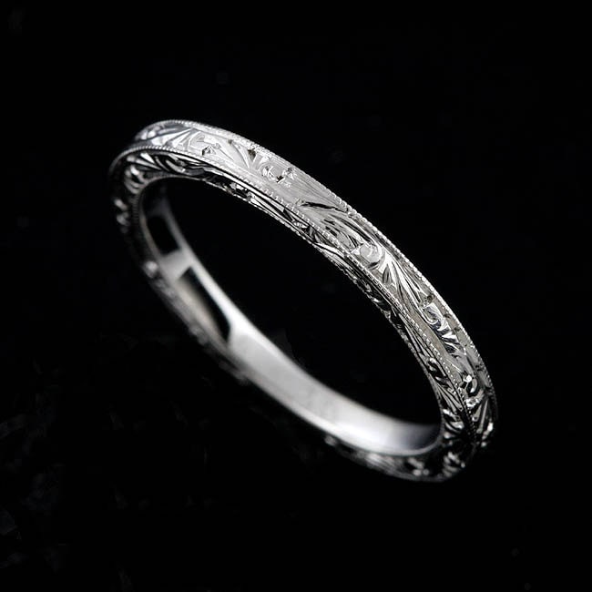 Art Deco Ehering Hochzeit Banding , Gerader Frauenring Gerader Ring von OroSpot