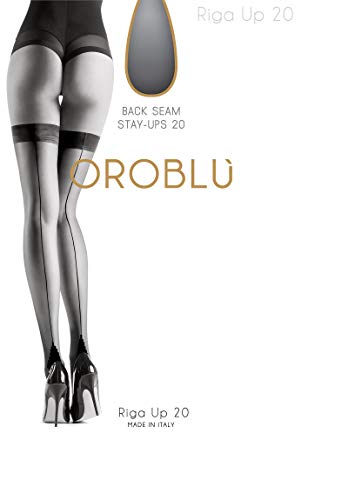 Oroblu halterlose Strümpfe Riga Up 20 (M, Schwarz) von Oroblu
