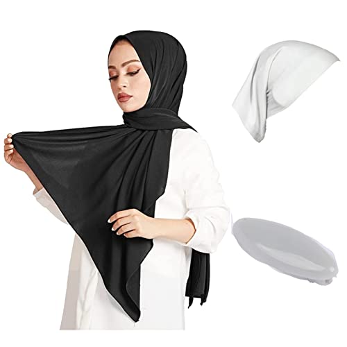 Orochi hijab + unertuch + hijab pins= 13 euro, versand von Deutschland chiffon hijab kopftuch + baumwolle untertuch (x1), 175x75 cm von Orochi