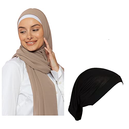 Orochi hijab + unertuch pins= 13 euro, versand von Deutschland chiffon kopftuch baumwolle untertuch (x7), 175x75 cm von Orochi