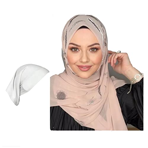 Orochi hijab + untertuch +35 nadeln=16,5 euro,schnelles versand von Deutschland, plain chiffon hijab, size175x75cm(9) von Orochi