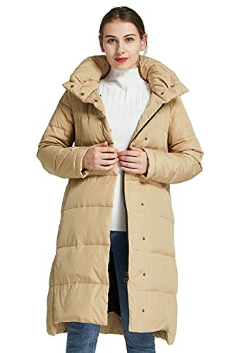 Orolay Damen Daunenmantel Warm Winter Jacke mit Kapuze Stilvoll Khaki L von Orolay