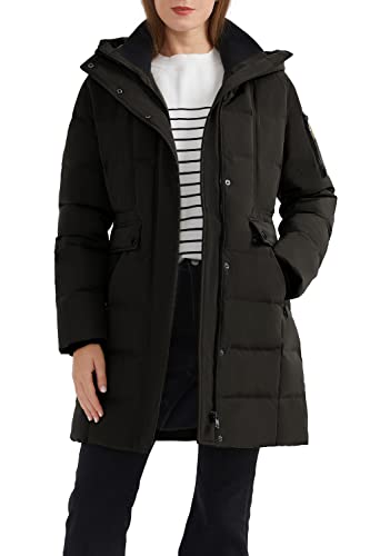 Orolay Damen Kapuzenjacke Daunenmantel Warmer Winter Puffermantel Verdickt Steppmantel Schwarz XXL von Orolay