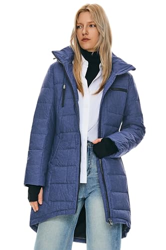 Orolay Damen Daunenmantel Winterjacke Langarm, Blau, L von Orolay
