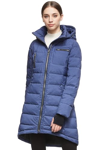 Orolay Damen Daunenmantel Winterjacke Langarm, Blau, S von Orolay