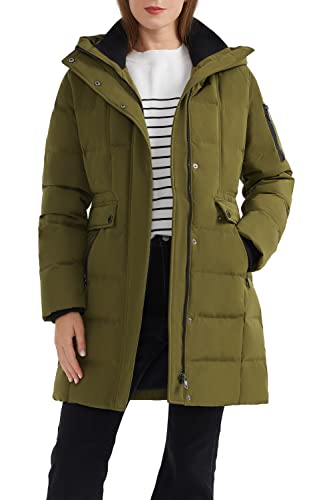 Orolay Damen Kapuzenjacke Daunenmantel Warmer Winter Puffermantel Verdickt Steppmantel Armeegrün XXL von Orolay