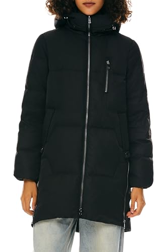 Orolay Damen Stilvolle Daunenmantel Winterjacke mit Kapuze Female Steppmantel Frauen Puffer Wintermantel Schwarz M von Orolay