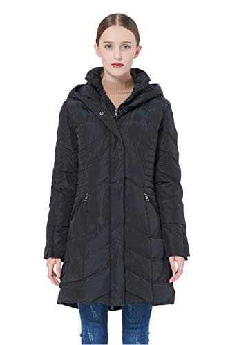 Orolay Damen Verdickte Mantel Puffer Daunenjacke Schwarz Large von Orolay