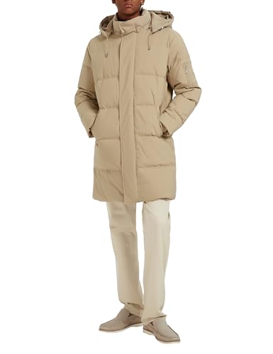 Orolay Herren Daunenjacke Warmer Wintermantel Mittellang Freizeit Hooded Steppmantel Khaki L von Orolay